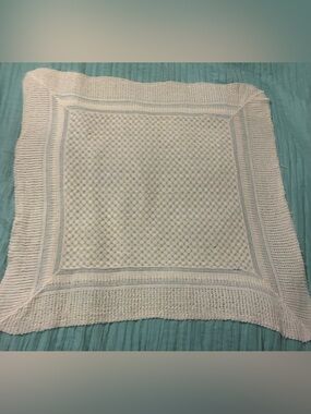 Vintage Handcrafted Yellow Crochet Baby Blanket